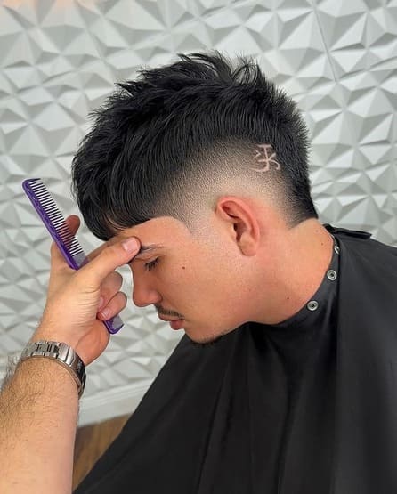 burst fade straight hair