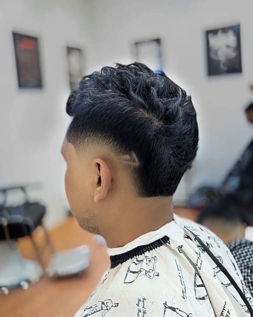 mohawk burst fade
