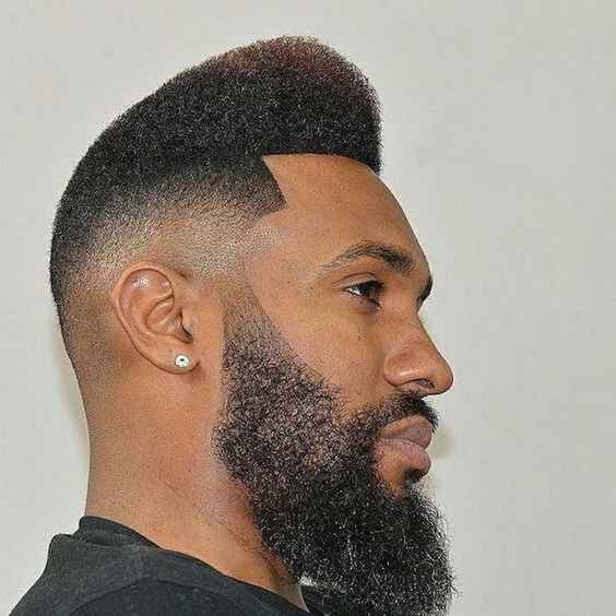 Black Men Pompadour Hairstyle and Haircut Pictures