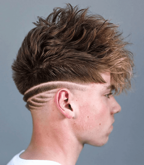 Neckline back of head hair lines design 