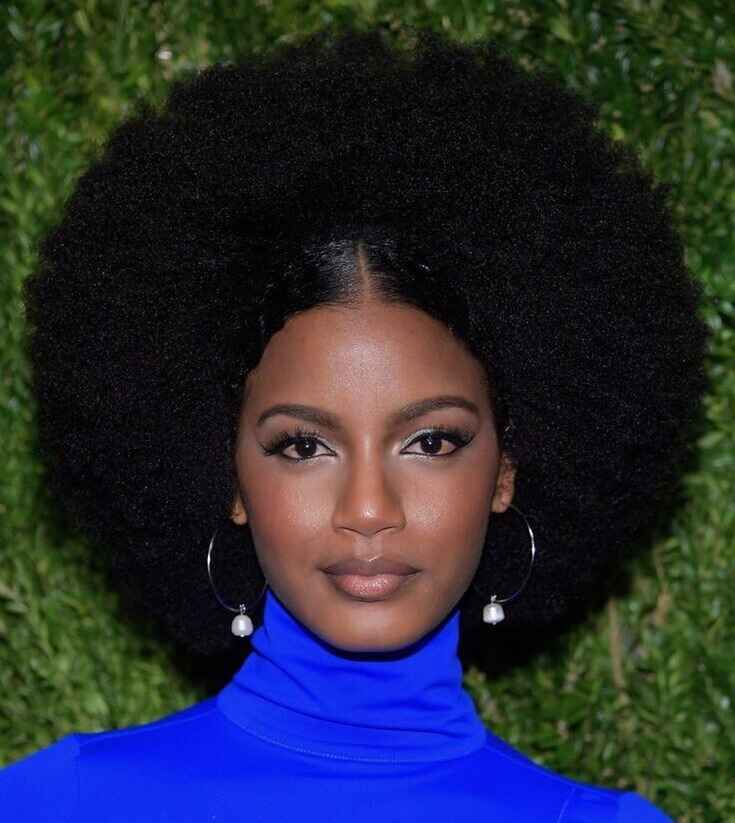 black woman natural afro hair