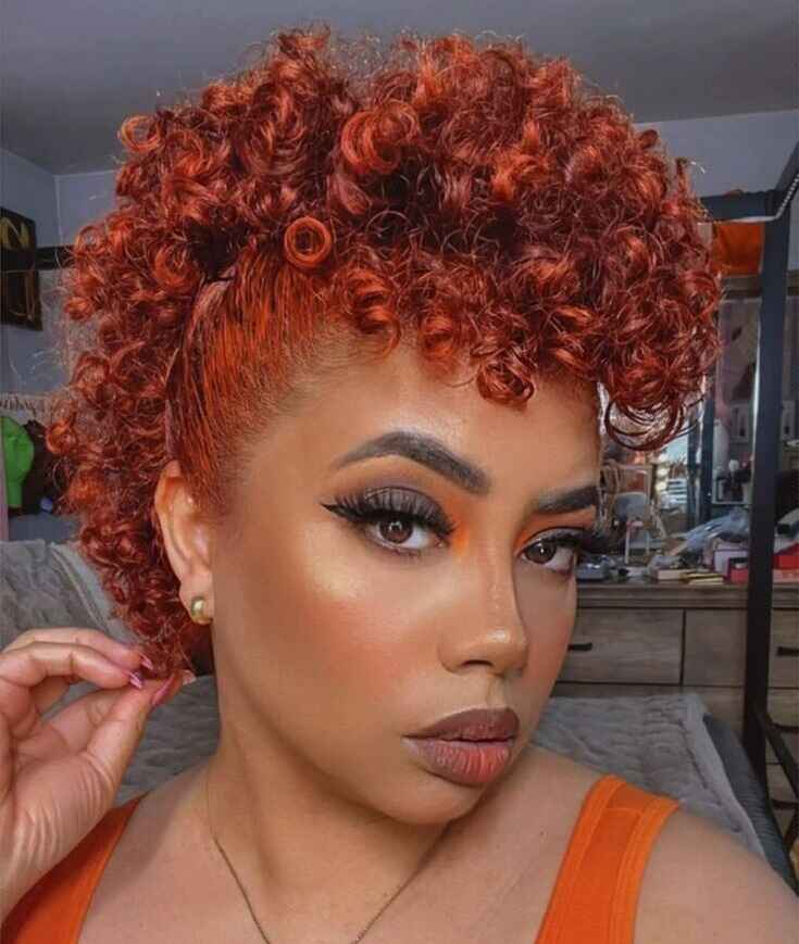 red mohawk natural hair