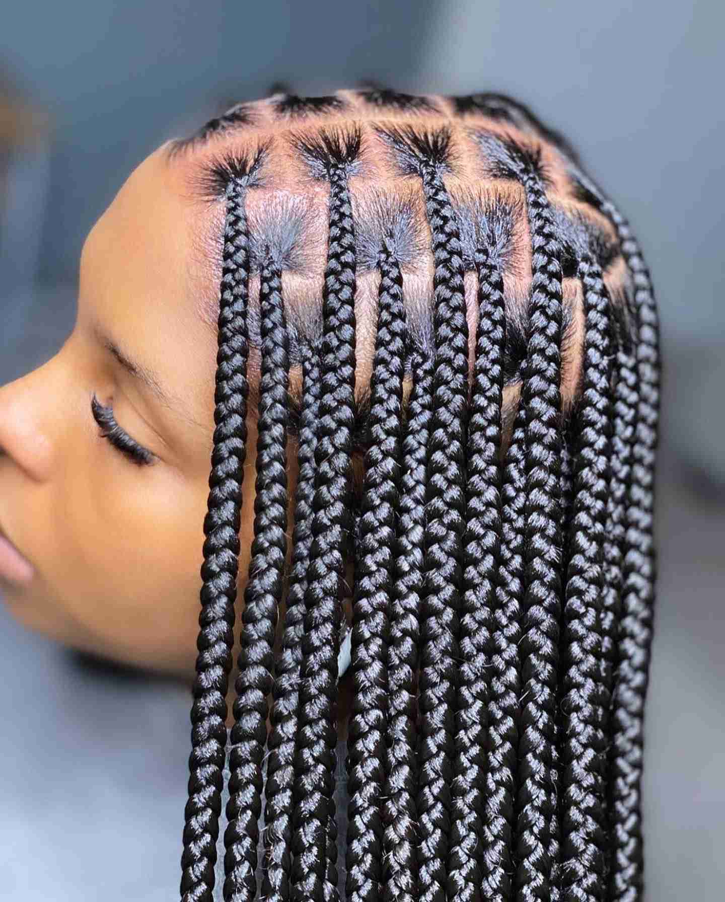 long black knotless braids